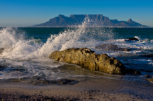 View of Table Mountain from Tableview in Cape Town